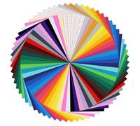 PEAKTOP 60PCS Feuilles Vinyle De Transfert De Chaleur, 30.5x21cm Vinyl Thermocollant, Coloré Feuilles De Vinyle, Vinyl Papier Thermocollant Pour DéCoration IntéRieure Alphabet FenêTre Verre