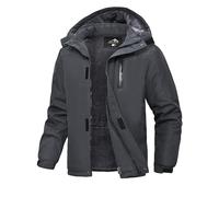 Peakwell Homme Veste D'hiver Blouson de Ski, Gris Foncé, S
