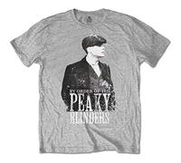Peaky Blinders Homme Men's Tee: Grey Character T-Shirt Not Applicable, Gris (Grey Grey), Medium