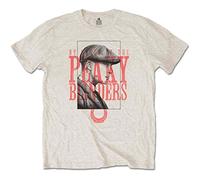 Peaky Blinders Homme Men's Tee: Red Logo Tommy T-Shirt Not Applicable, Beige (Neutral Neutral), Large