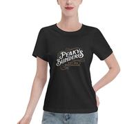 Peaky Movie T-Shirt Femme TV Blinder Film Lady Shirt - 100% Coton Classique Col Rond Manches Courtes Tee - Vintage TV Series Merchandising - Casual Fashion Top pour Femme, In-4, S
