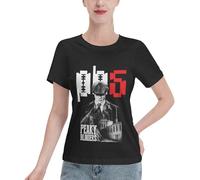 Peaky Movie T-Shirt Femme TV Blinder Film Lady Shirt - 100% Coton Classique Col Rond Manches Courtes Tee - Vintage TV Series Merchandising - Casual Fashion Top pour Femme, In-6, M