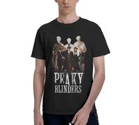 Peaky Movie T-Shirt Homme TV Blinder Film Shirt - 100% Coton Classique Col Rond Manches Courtes Tee - Vintage TV Series Clothing - Casual Fashion Top pour les fans Cadeau, In-3, S