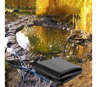 Pealihuy Bâche Noire en PEHD for bassins à Poissons, Cascades, Jeux d'eau et fontaines de Jardin(4x10m)