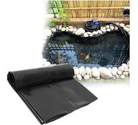 Pealihuy Bâches de Bassin Noires renforcées en PEHD for bassins extérieurs, Jardins Aquatiques, Cascades et fontaines(2x5m)