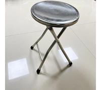 Pealihuy Tabouret de Bar en métal Portable sans Dossier, Tabouret Rond Pliable de 18,5 Pouces, Chaise Pliable en Acier Inoxydable pour Cuisine intérieure et extérieure, Restaurant, Camping