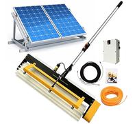 pealiritansemen Brosse Électrique De Nettoyage pour Panneaux Solaires, Brosse Rotative De 60 cm Et 380 TR/Min avec Perche À Remplissage d'eau, pour Toitures, Fenêtres Extérieures Cordless-12m