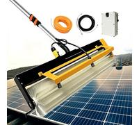 pealiritansemen Brosse Électrique De Nettoyage pour Panneaux Solaires,Brosse Rotative De 60 cm Et 380 TR/Min avec Perche À Eau Réglable,pour Panneaux Photovoltaïques,Toitures Et Fenêtres Cordless-12m