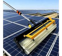 pealiritansemen Brosse Électrique De Nettoyage pour Panneaux Solaires, Brosse Rotative De 60 cm Et 380 TR/Min avec Perche Télescopique À Remplissage d'eau, pour Le Nettoyage des Vitres Dualpower-10m