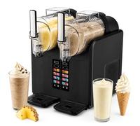 pealiritansemen Machine À Granita, Double Cuve 2 X 2 L, sans Glace, 7 Programmes Prédéfinis pour Granitas, Glaces, Smoothies Et Cocktails Glacés, Refroidissement Réglable De -10 °C À 0 °C Noir
