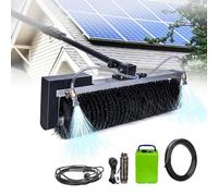 pealiritansemen Nettoyeur De Panneaux Photovoltaïques À Perche Télescopique, Brosse Rotative Professionnelle Portable pour Panneaux Solaires, Largeur De Nettoyage De 60 cm, avec Tuyau De 10 m,7.5m