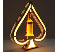 pealiritansemen Présentoir À Bouteilles De Vin LED, Rechargeable, Acrylique Et Acier Inoxydable, Lumière Jaune Chaude, Couleur Unique, pour Bar, Fête, Restaurant, Discothèque, Hôtel