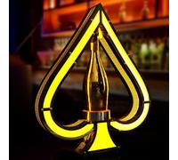 pealiritansemen Présentoir À Bouteilles De Vin Lumineux, Service De Bouteilles, Champagne VIP, Acrylique Et Acier Inoxydable, Rechargeable, pour Bar, Hôtel, Discothèque, Fête, Restaurant