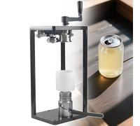 pealiritansemen Scelleuse Manuelle De Canettes,Machine À Manivelle,Scelleuse De Canettes De Boisson,Outil De Sertissage pour Bocaux De 330 ML,500 ML Et 650 ML De Diamètre 5,5 cm,en Acier Inoxydable