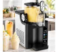 pealiritansemen Slush Machine Commercial 1.5L Countertop Design, Slushie Maker with Touch Control No Ice Needed for Cafes Parties Milkshakes and Soft Serve, 4 Modes & Adjustable Texture Black
