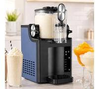 pealiritansemen Slush Machine Commercial 1.5L Countertop Design, Slushie Maker with Touch Control No Ice Needed for Cafes Parties Milkshakes and Soft Serve, 4 Modes & Adjustable Texture Blue