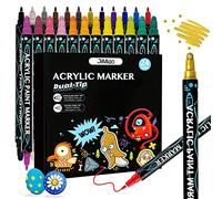 PeaMirmy Lot de 24 stylos acryliques pour pierres étanches