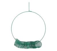 Peanut Bird Feeder Hanging Wreath Feeder Wreath Round Squirrel Proof Bird Feeders Round Metal Whole Wild Bird Feeder Metal Hanging Feeder for Outdoor Birds and Squirrels Feeding (Green)