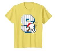 Peanuts Baseball Snoopy Swing Varsity Comics Sports Classique T-Shirt, Enfant, Citron, 2 Ans