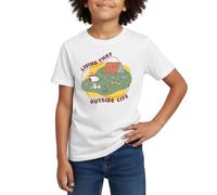 Peanuts Camping Vivre La Vie en Plein Air T Shirt Enfant