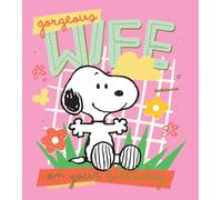 Peanuts Carte d'anniversaire pour femme Snoopy Gorgeous Wife On Your Birthday Carte d'anniversaire mignonne nostalgique classique TV Dessin animé Illustration