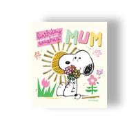 Peanuts Carte d'anniversaire pour maman Snoopy Happy Birthday Mummy, jolie carte nostalgique classique TV dessin animé illustration