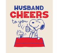 Peanuts Carte d'anniversaire pour mari Snoopy Cheers To You, illustration de dessin animé rétro classique