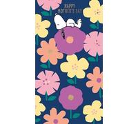 Peanuts Carte de fête des mères Snoopy Motif floral Happy Mother's Day Mum