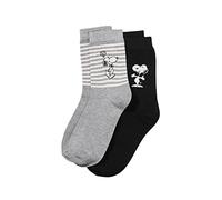 Peanuts Chaussettes Femme Snoopy - Lot de 2 Paires Fantaisie | Coton Doux | Design Dessin Animé | Tailles 39/42