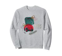 Peanuts Christmas Charlie Brown Good Grief Boule de Noël à Paillettes Sweatshirt