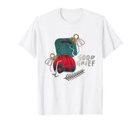 Peanuts Christmas Charlie Brown Good Grief Boule de Noël à Paillettes T-Shirt