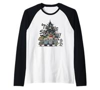 Peanuts Christmas Gang Snoopy Charlie Brown Tis The Retro Season Manche Raglan