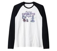 Peanuts Christmas Snoopy Woodstock Making Spirits Bright Vintage Manche Raglan