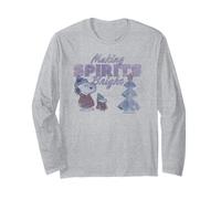 Peanuts Christmas Snoopy Woodstock Making Spirits Vintage Bright Manche Longue