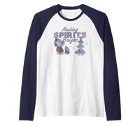 Peanuts Christmas Snoopy Woodstock Making Spirits Vintage Bright Manche Raglan