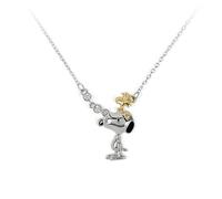 Peanuts Collier Snoopy plaqué laiton 45,7 cm pour femme