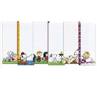 Peanuts dans le monde entier Peanuts Personnages doublé bloc-notes magnétique Liste de Courses, 6-pack Linus/Snoopy/Charlie Brown/Woodstock/Sally