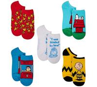 Peanuts Lot de 5 paires de chaussettes invisibles pour femme