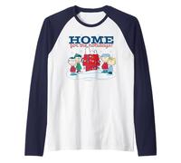 Peanuts Maison de Noël Snoopy Charlie Sally Lucy Holiday pour Chien Manche Raglan