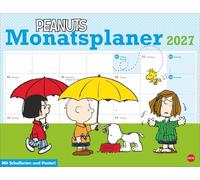 Peanuts Monatsplaner 2027: Praktischer Wandplaner mit den bekannten Peanuts-Comics. Kultiger Wandkalender zum Eintragen. Terminkalender mit lustigen Bildergeschichten.
