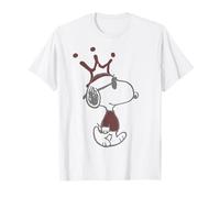 Peanuts Pochoir Snoopy Joe Cool Urban King Crown Art Street T-Shirt