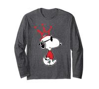 Peanuts Retro Snoopy King Joe Cool Crown, Dessin animé pour Chien des années 80 et 90 Manche Longue