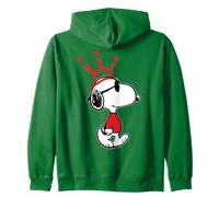 Peanuts Retro Snoopy King Joe Cool Crown, Dessin animé pour Chien des années 80 et 90 Sweat à Capuche