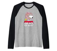 Peanuts Snoopy and Woodstock Oh My Stars on The Roof Manche Raglan