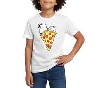Peanuts Snoopy avec Grande Part De Pizza T Shirt Enfant