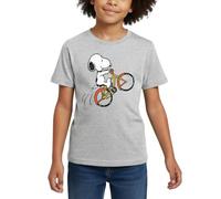 Peanuts Snoopy avec Vélo T Shirt Enfant