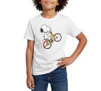 Peanuts Snoopy avec Vélo T Shirt Enfant