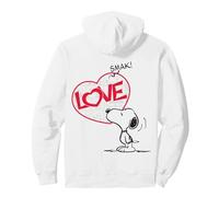 Peanuts Snoopy Bande dessinée Love Smak Vintage Strip Fan Sweat à Capuche, Unisexe pour Adultes, Blanc, XL