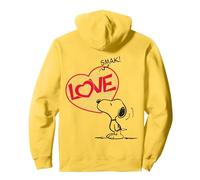Peanuts Snoopy Bande dessinée Love Smak Vintage Strip Fan Sweat à Capuche, Unisexe pour Adultes, Citron, XL