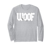 Peanuts Snoopy Barking Dog Woof Best Friend BFF Logo Classique Manche Longue
